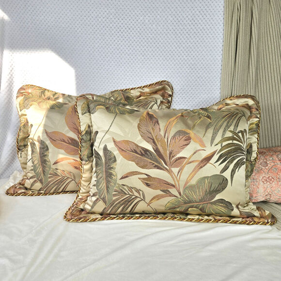 Croscill Bali Tropical Jacquard Woven Standard Pillow Shams - Picture 3 of 10